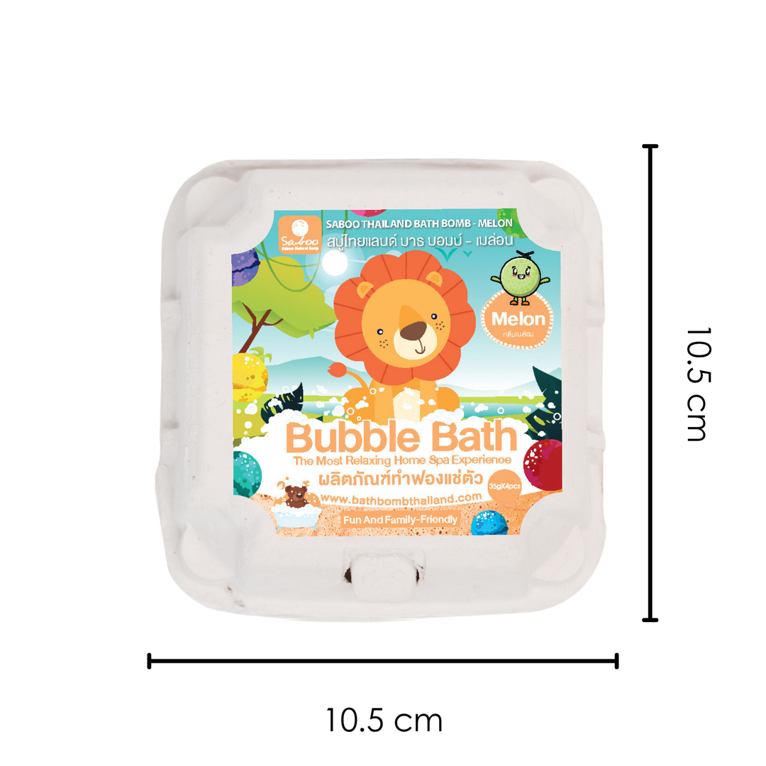 Bubble Bath Bomb - 4PCS Package - 150g - Melon