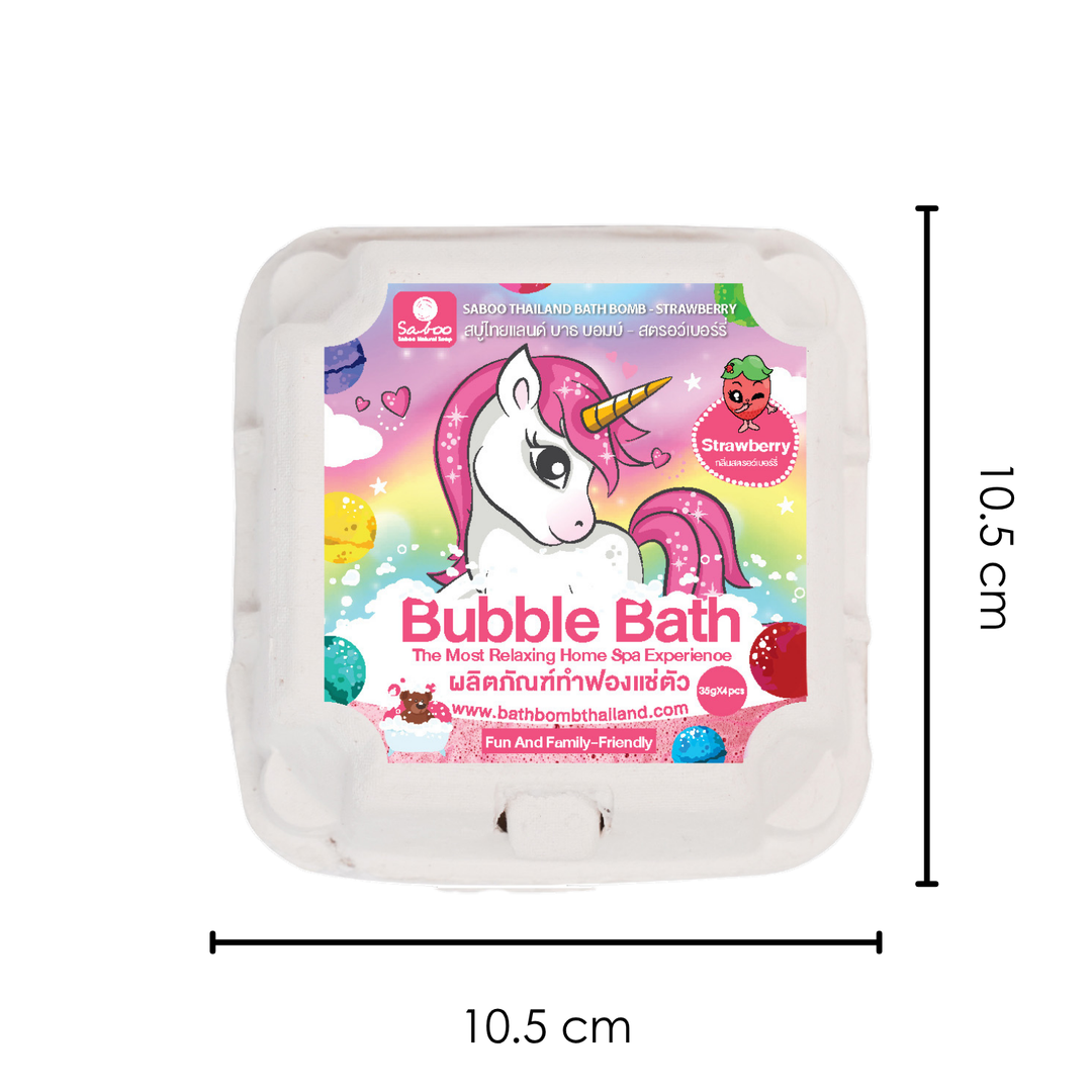 Bubble Bath Bomb - 4PCS Package - 150g - Strawberry