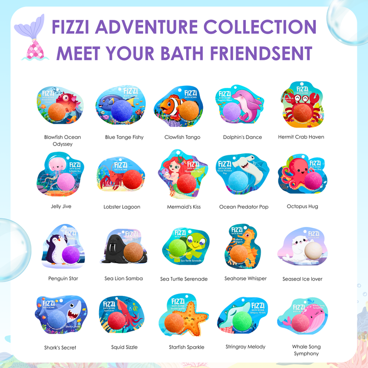Fizzy Bath Bomb - Sea Animal Package - 100g - Seaseal Ice Lover