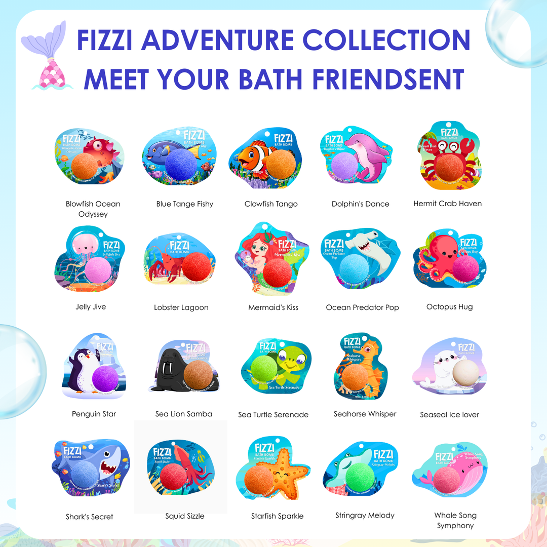 Fizzy Bath Bomb - Sea Animal Package - 100g - Blue Tang Fishy