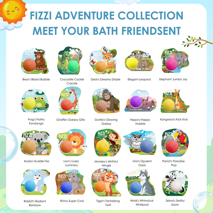 Fizzy Bath Bomb - Jungle Package - 100g - Dear's Dreamy Drizzle