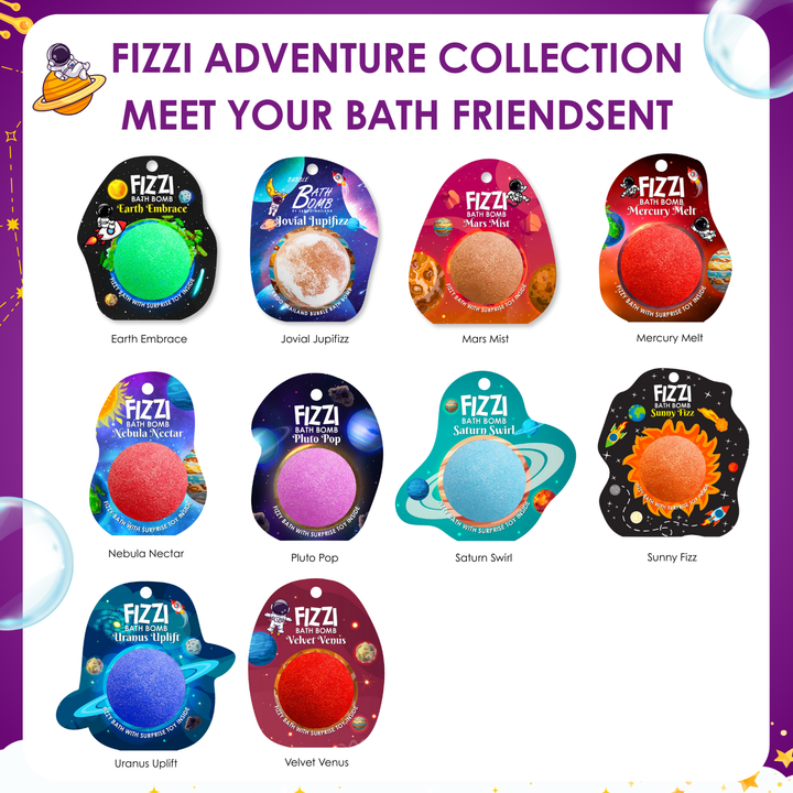 Fizzy Bath Bomb - Solar System Package - 100g - Pluto Pop