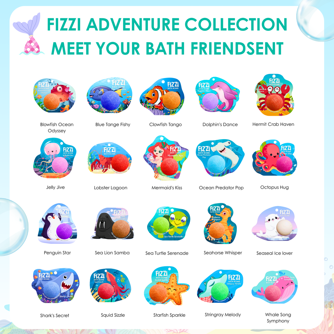 Fizzy Bath Bomb - Sea Animal Package - 100g - Stringgray Melody