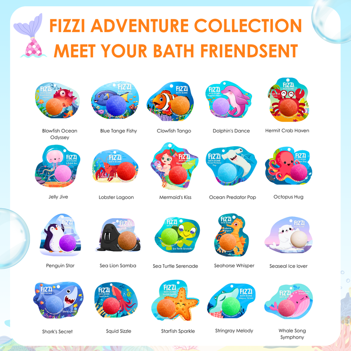 Fizzy Bath Bomb - Sea Animal Package - 100g - Clowfish Tango