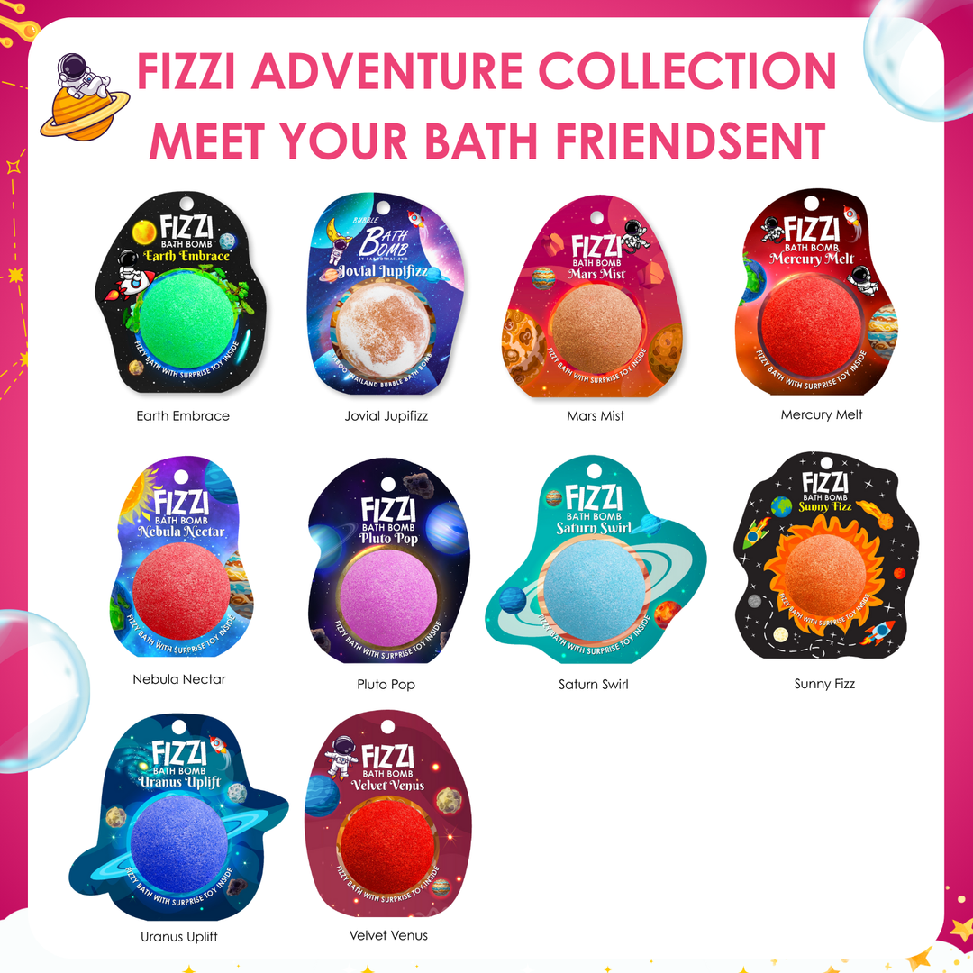 Fizzy Bath Bomb - Solar System Package - 100g - Mars Mist