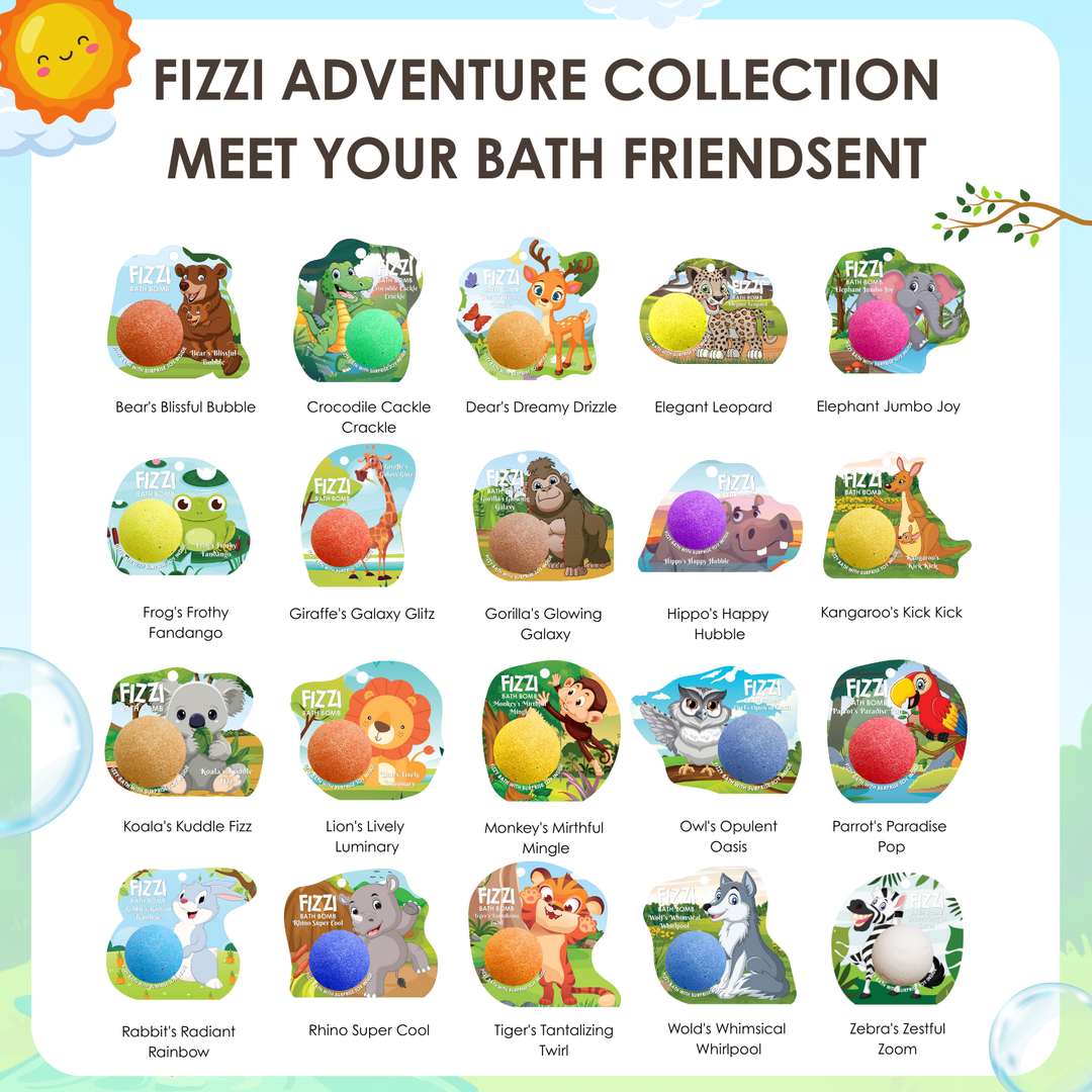 Fizzy Bath Bomb - Jungle Package - 100g - Zebra's Zestful Zoom