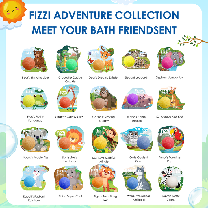 Fizzy Bath Bomb - Jungle Package - 100g - Owl's Opulent Oasis