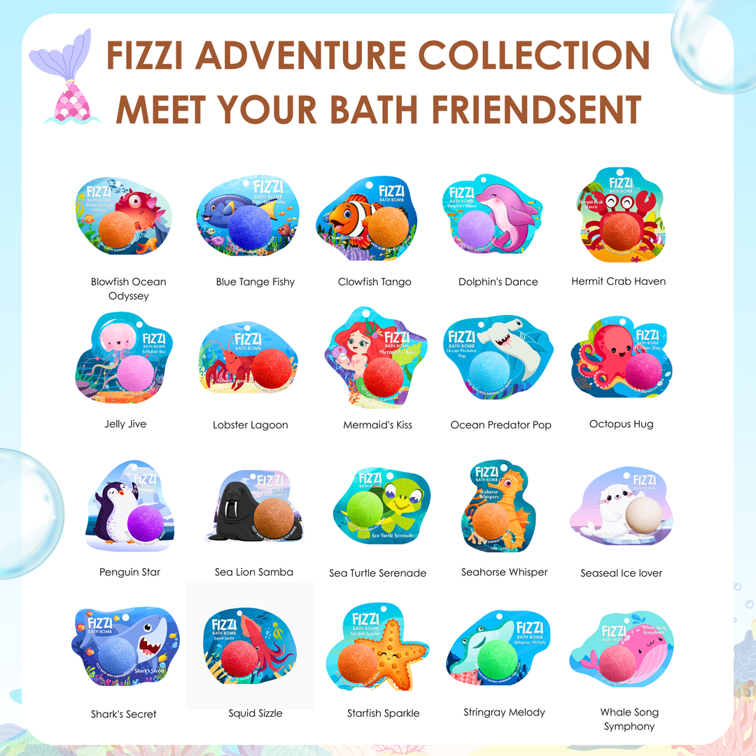 Fizzy Bath Bomb - Sea Animal Package - 100g - Sea Lion