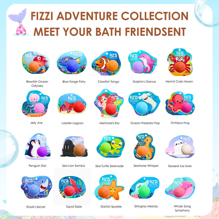 Fizzy Bath Bomb - Sea Animal Package - 100g - Sea Lion