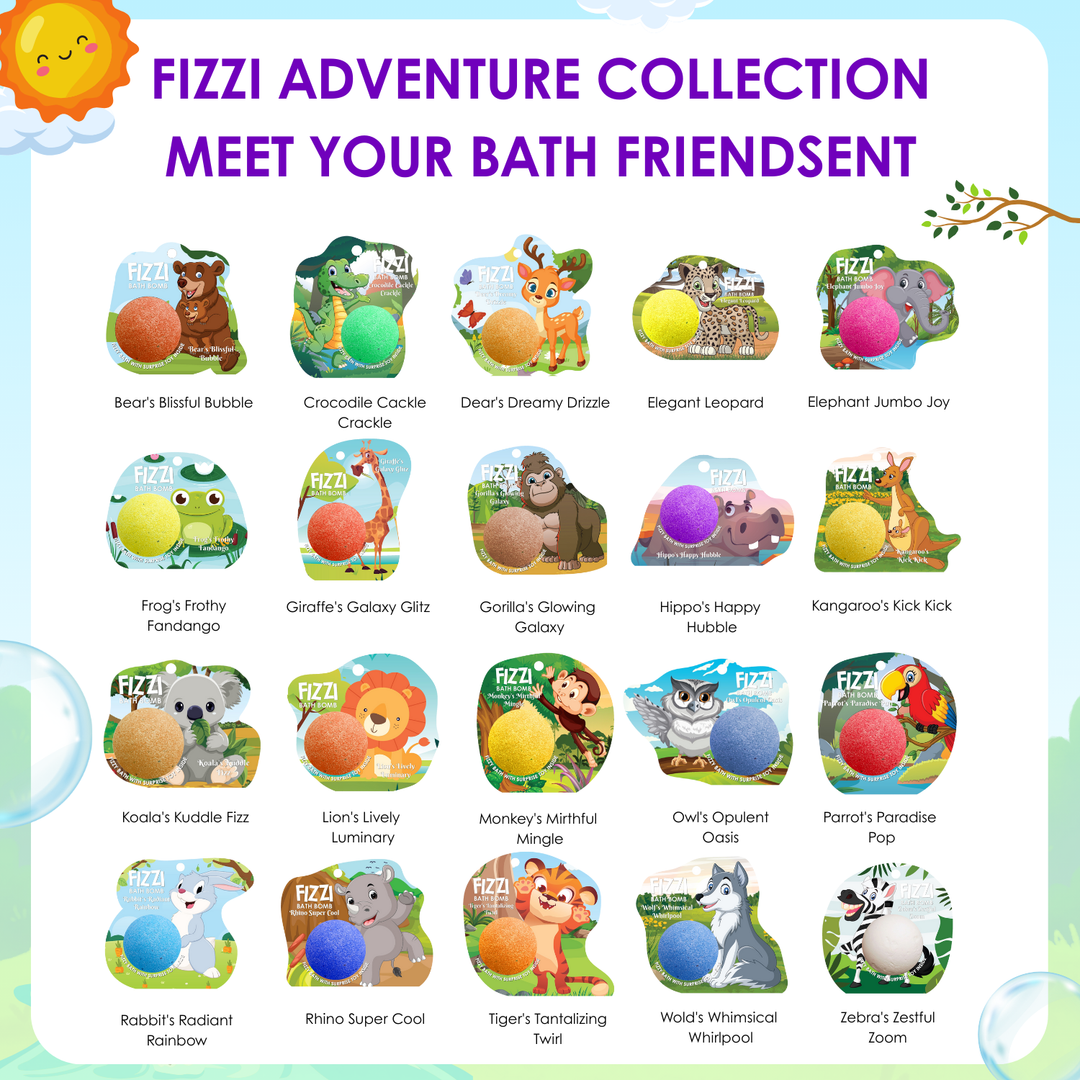Fizzy Bath Bomb - Jungle Package - 100g - Hippo's Happy Hubble