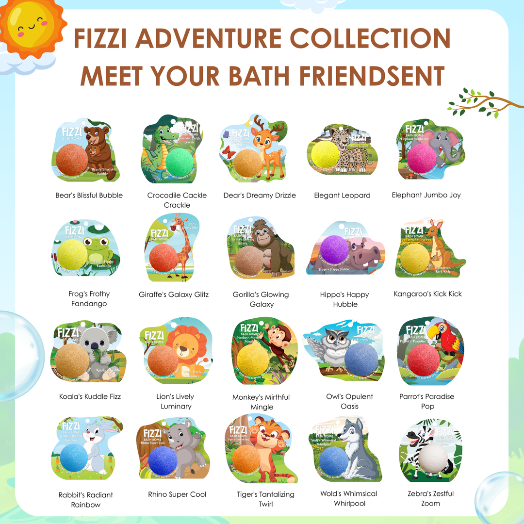 Fizzy Bath Bomb - Jungle Package - 100g - Monkey's Mirthful Mingle