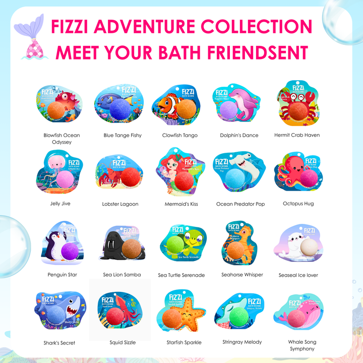 Fizzy Bath Bomb - Sea Animal Package - 100g - Octopus Hug