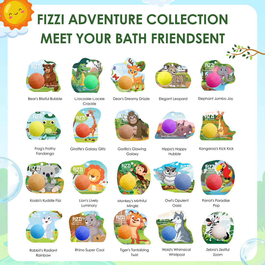 Fizzy Bath Bomb - Jungle Package - 100g - Crocodile Cackle Crackle