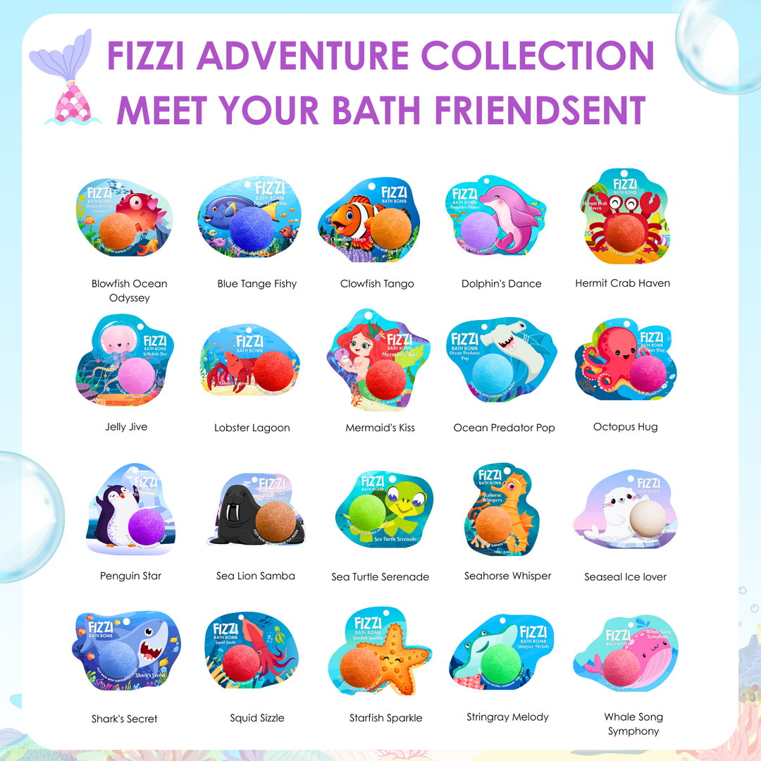 Fizzy Bath Bomb - Sea Animal Package - 100g - Jelly Live