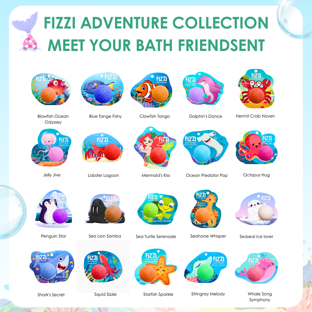 Fizzy Bath Bomb - Sea Animal Package - 100g - Sea Turrle Serenade