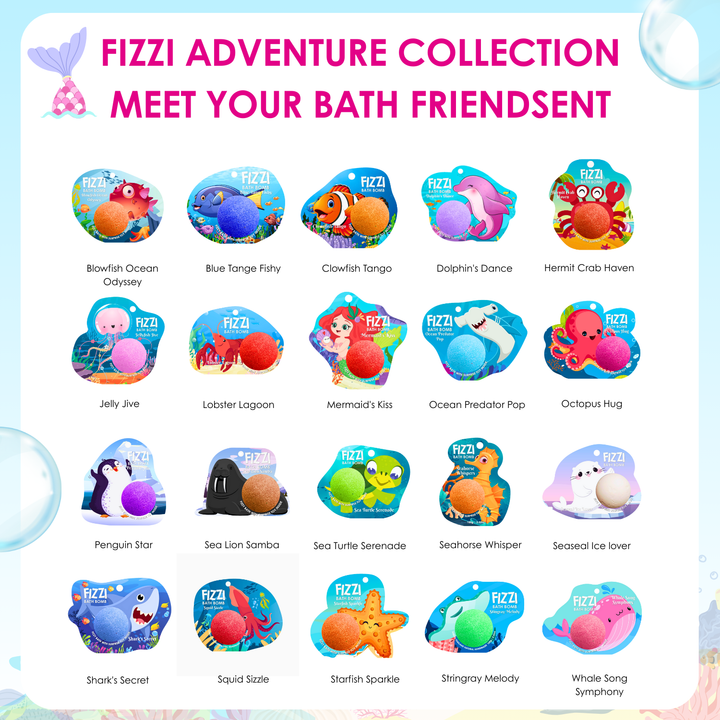 Fizzy Bath Bomb - Sea Animal Package - 100g - Dolphin's Dance