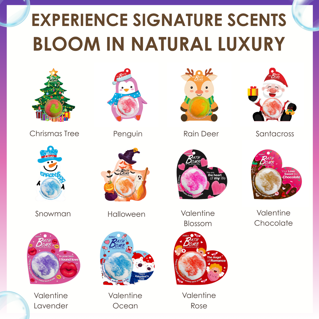 Bubble Bath Bomb - Christmas Penguin - 150g - Blossom