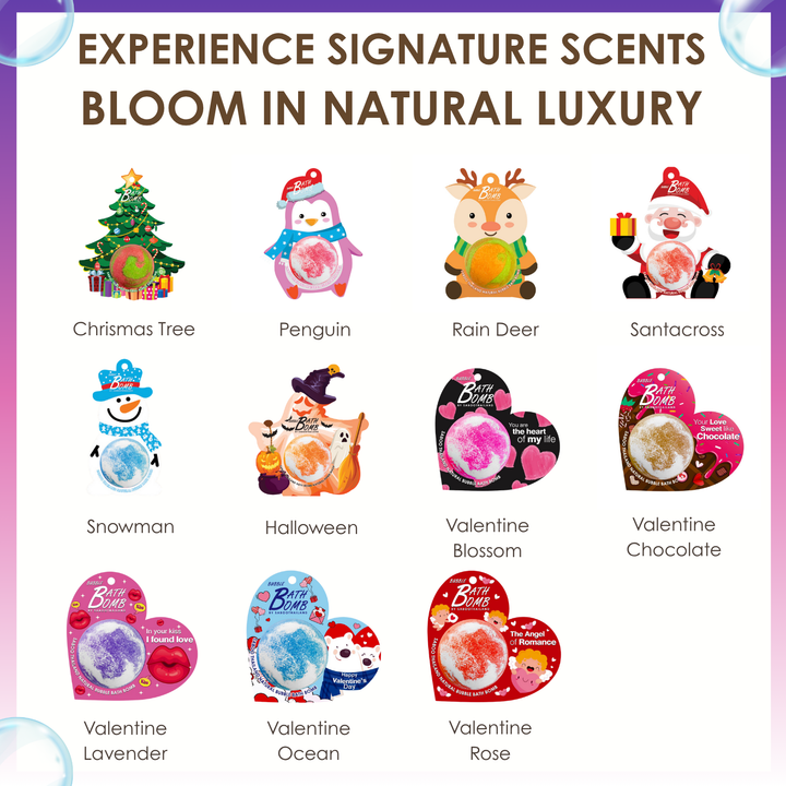 Bubble Bath Bomb - Christmas Penguin - 150g - Blossom