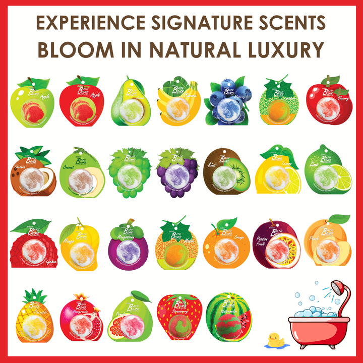 Bubble Bath Bomb - Fruit Package - 150g - Pomegranate