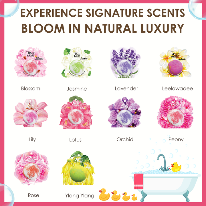Bubble Bath Bomb - Flower Package - 150g - Lotus