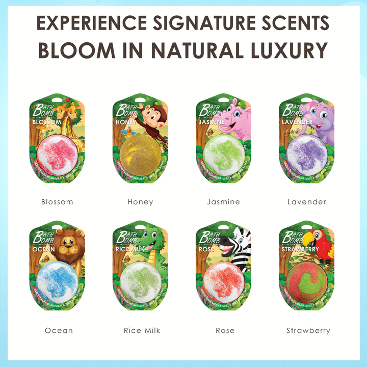 Bubble Bath Bomb - Jungle Package - 150g - Jasmine