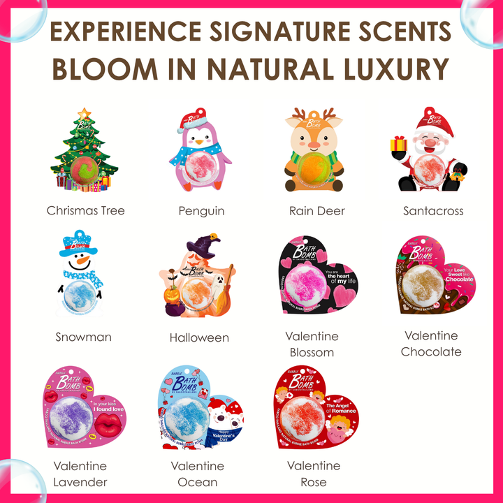 Bubble Bath Bomb - Valentine Package - 150g - Chocolate