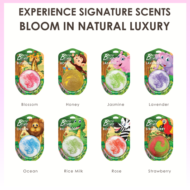 Bubble Bath Bomb - Jungle Package - 150g - Strawberry