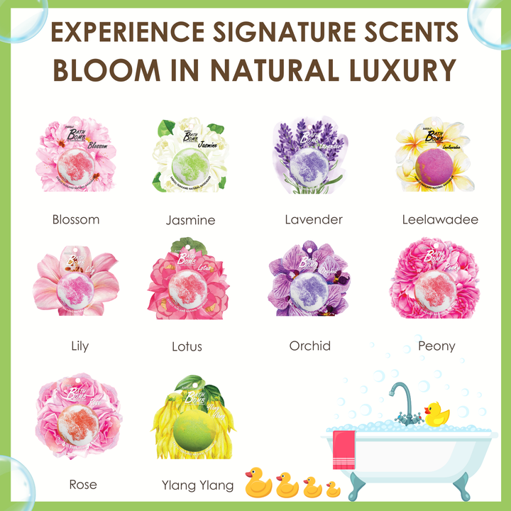 Bubble Bath Bomb - Flower Package - 150g - Jasmine