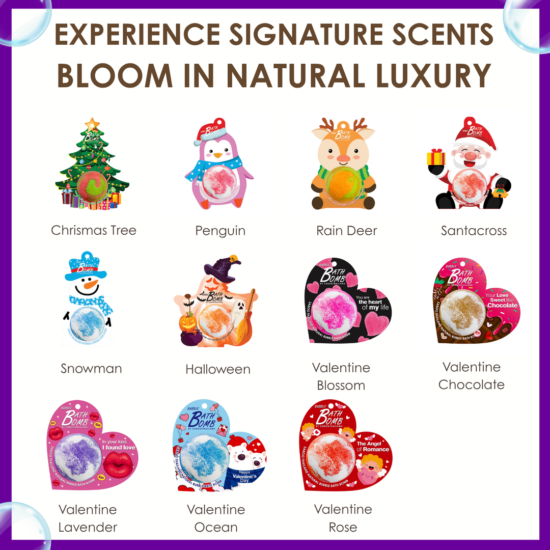 Bubble Bath Bomb - Valentine Package - 150g - Lavender