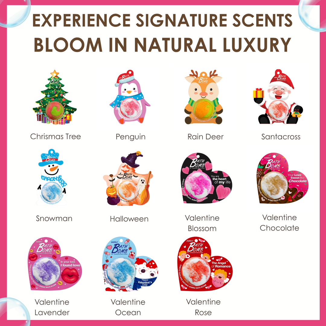 Bubble Bath Bomb - Valentine Package - 150g - Blossom