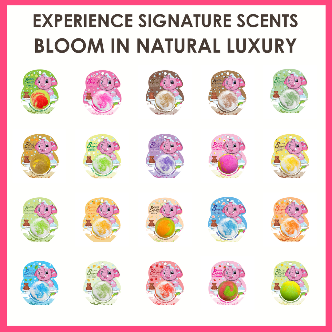 Bubble Bath Bomb - Elephant Package - 150g - Strawberry