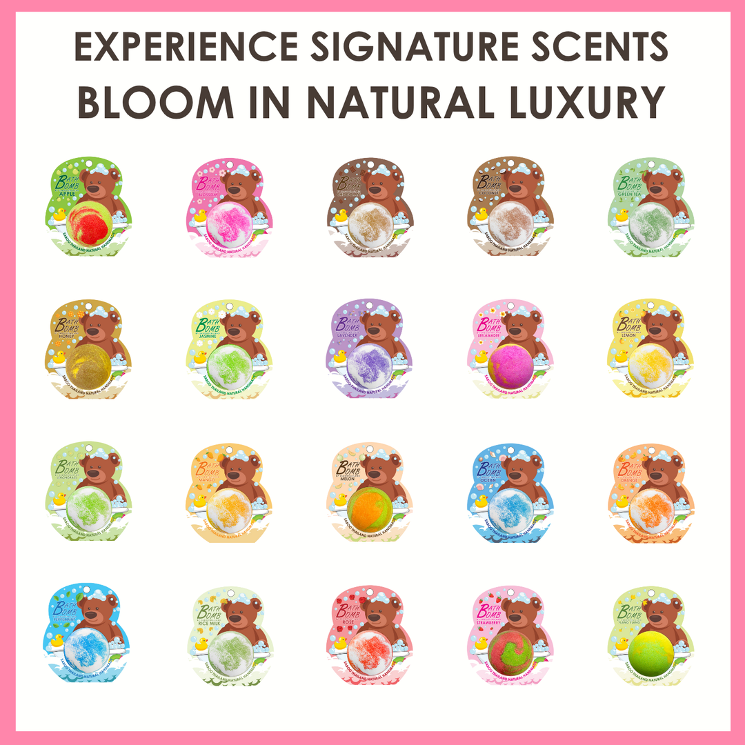 Bubble Bath Bomb - Bear Package - 150g - Rose