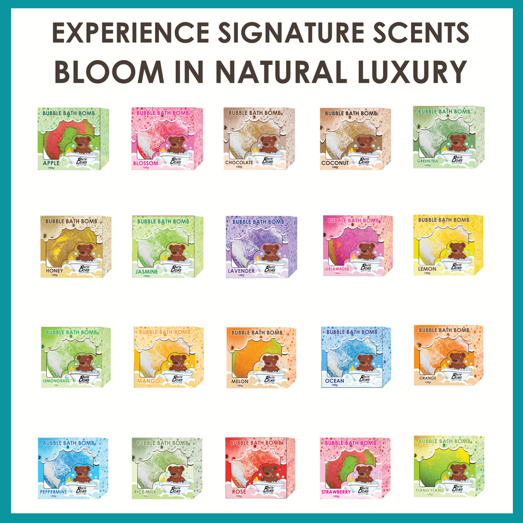 Bubble Bath Bomb - Box Package - 150g - Apple