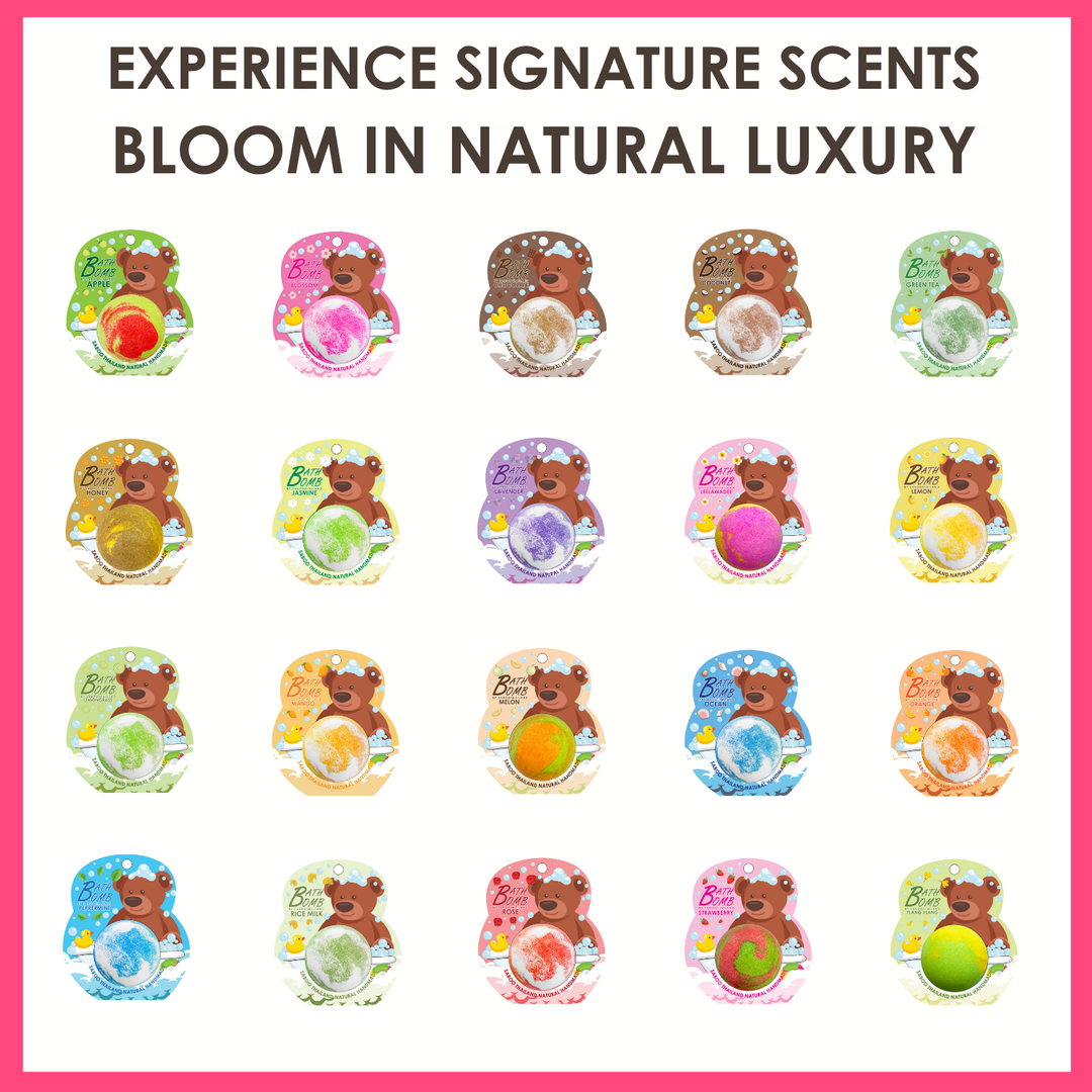 Bubble Bath Bomb - Bear Package - 150g - Strawberry