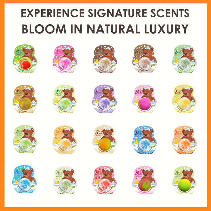 Bubble Bath Bomb - Bear Package - 150g - Orange