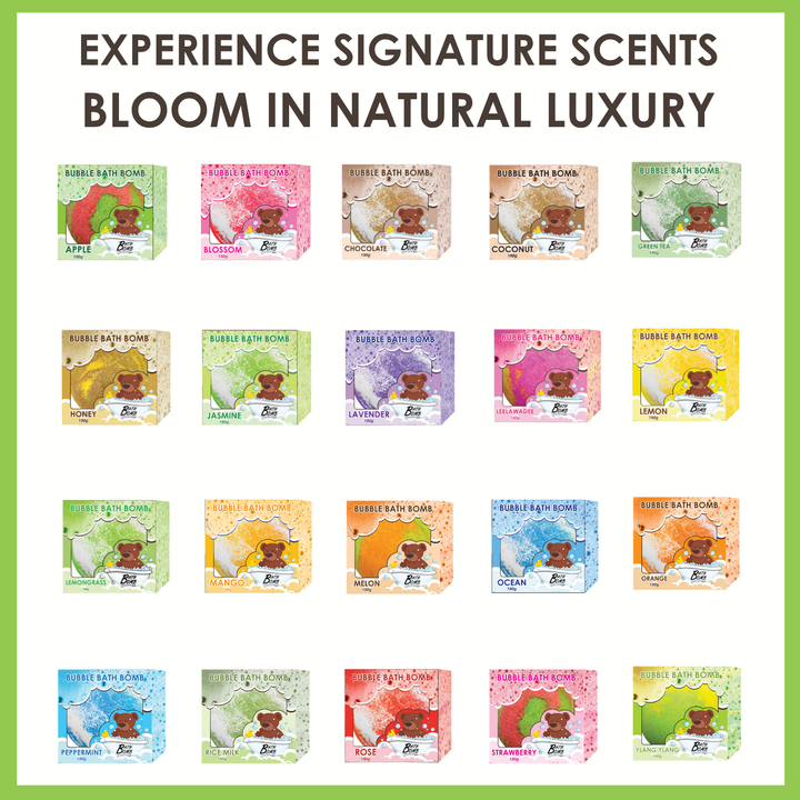 Bubble Bath Bomb - Box Package - 150g - Lemongrass