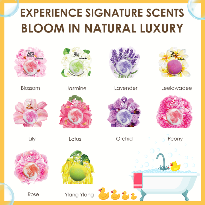 Bubble Bath Bomb - Flower Package - 150g - Ylang Ylang