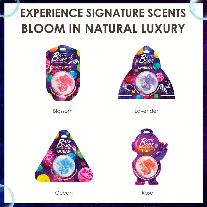 Bubble Bath Bomb - Space Package - 150g - Rose