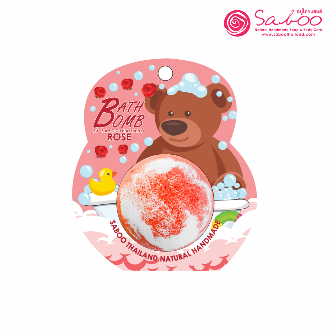 Bubble Bath Bomb - Bear Package - 150g - Rose
