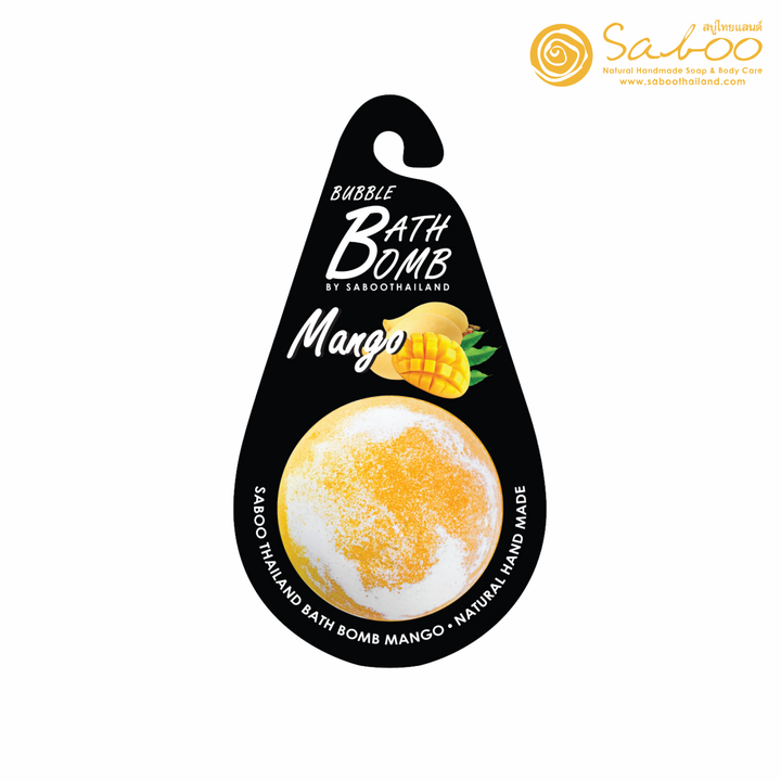 Bubble Bath Bomb - Black Package - 150g - Mango