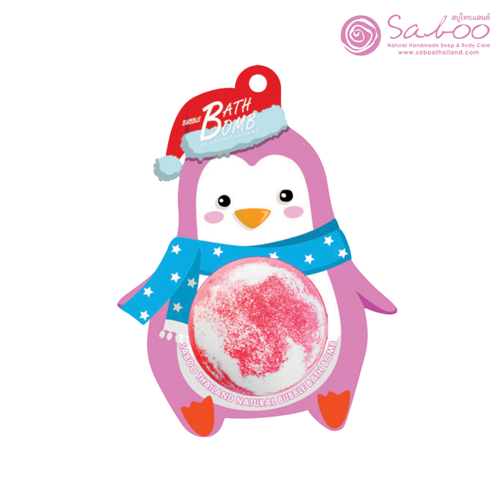 Bubble Bath Bomb - Christmas Penguin - 150g - Blossom