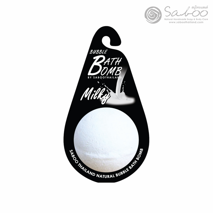 Bubble Bath Bomb - Black Package - 150g - Milky