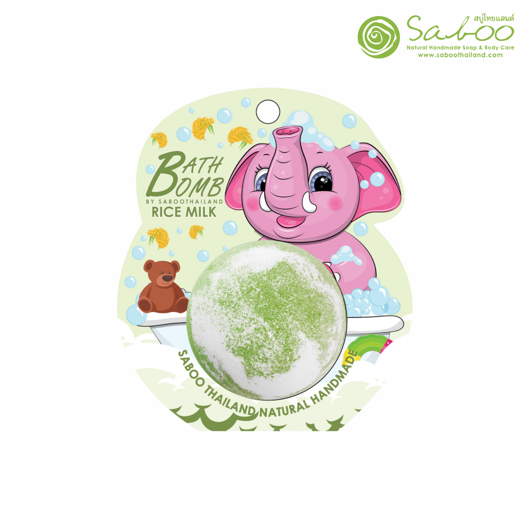 Bubble Bath Bomb - Elephant Package - 150g - Rice Milk