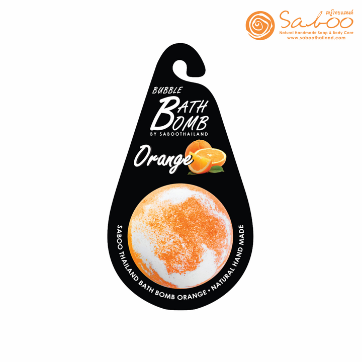Bubble Bath Bomb - Black Package - 150g - Orange