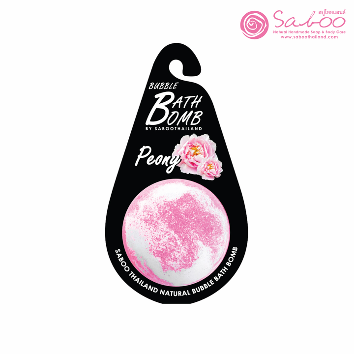 Bubble Bath Bomb - Black Package - 150g - Peony