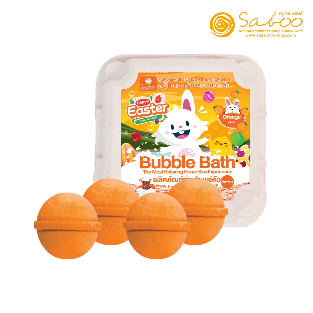 Bubble Bath Bomb - 4PCS Easter Package - 150g - Orange
