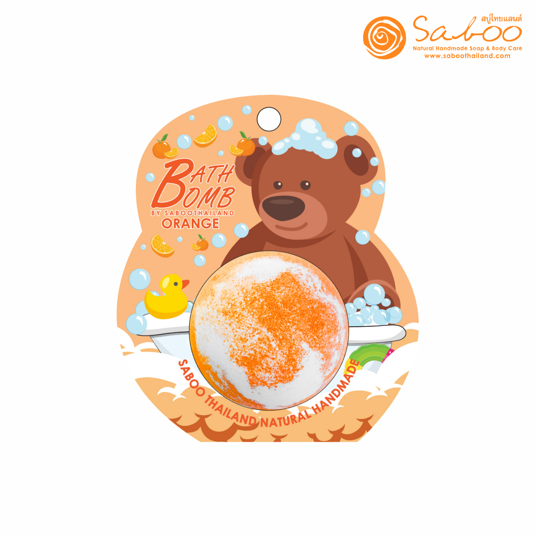Bubble Bath Bomb - Bear Package - 150g - Orange