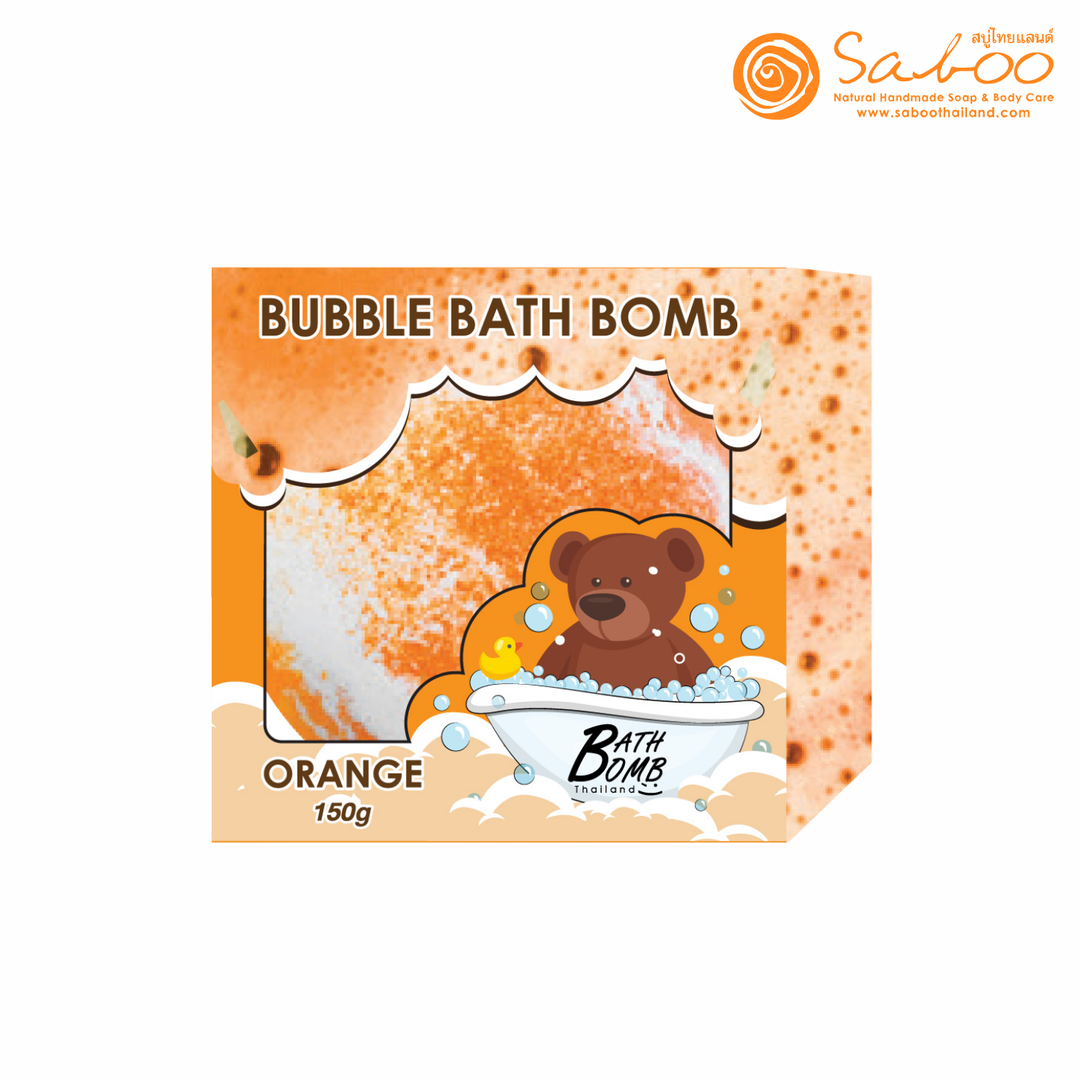 Bubble Bath Bomb - Box Package - 150g - Orange