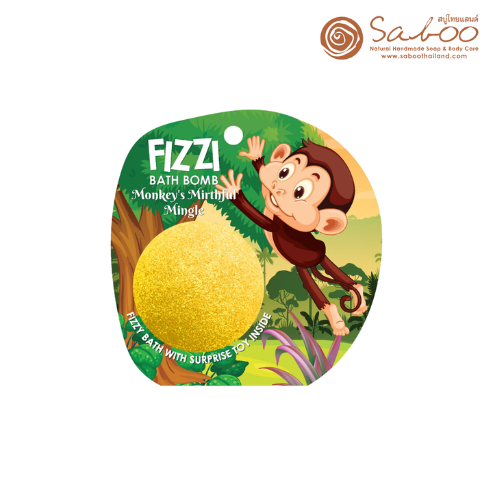 Fizzy Bath Bomb - Jungle Package - 100g - Monkey's Mirthful Mingle