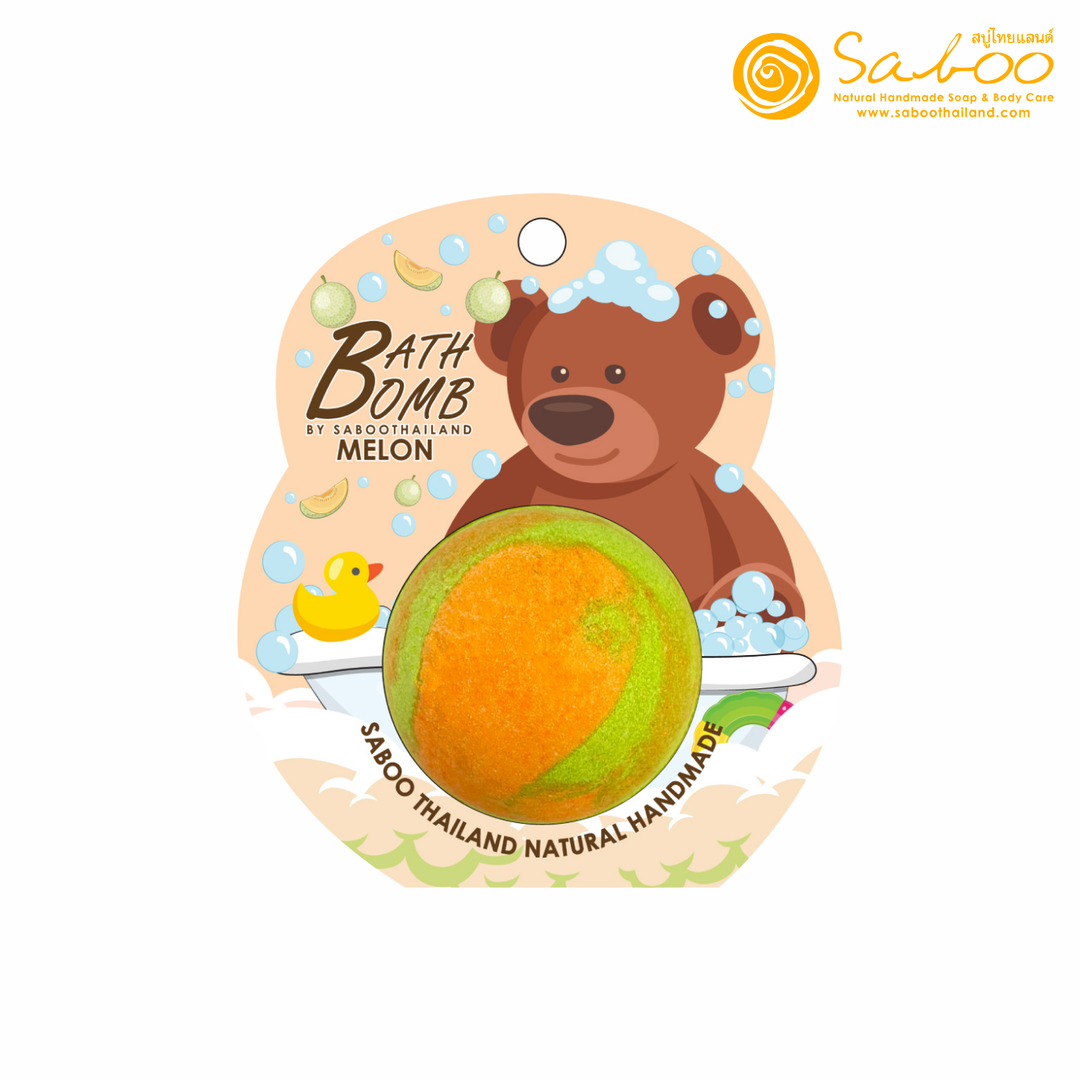 Bubble Bath Bomb - Bear Package - 150g - Melon